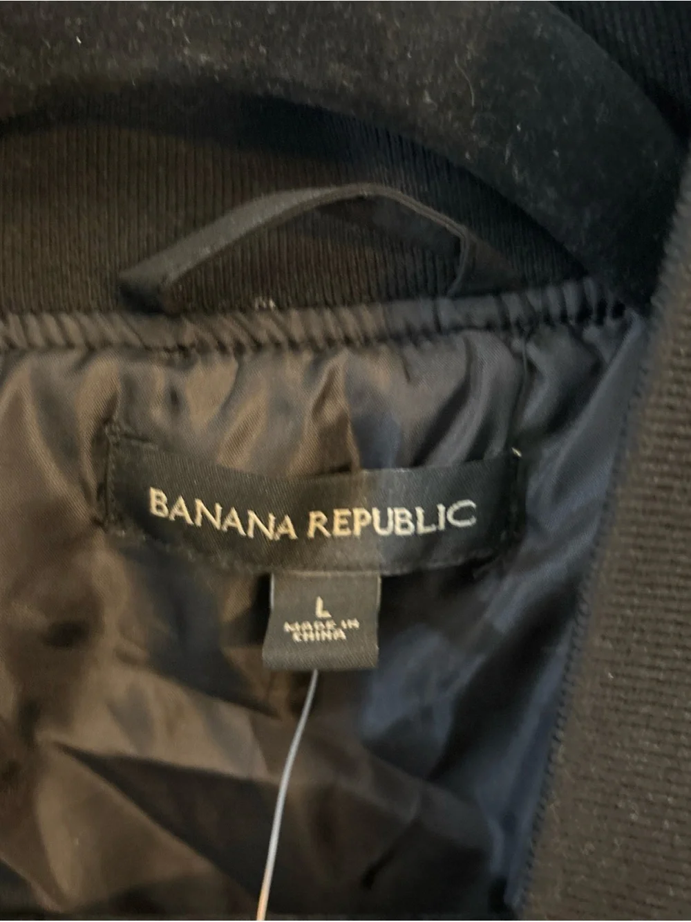 Banana Republic Men’s Black Bomber Jacket